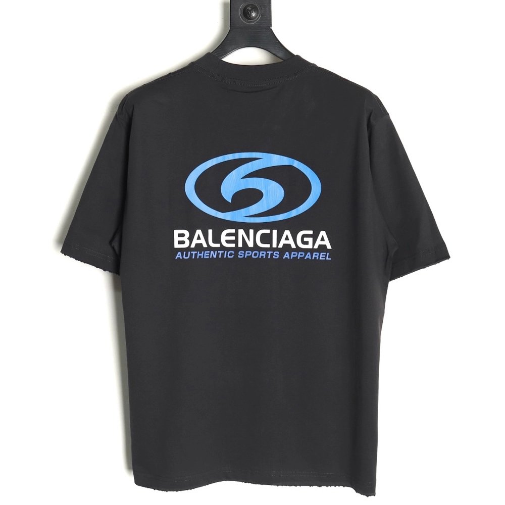 Balenciaga LOGO vertical cracked print shortsleeved Tshirt,cheap Balenciaga
