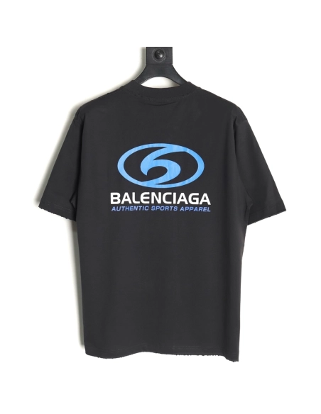 Balenciaga LOGO vertical cracked print shortsleeved Tshirt,cheap Balenciaga