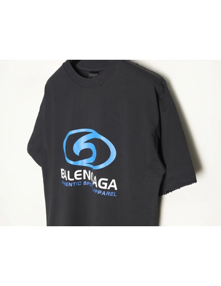 Balenciaga LOGO vertical cracked print shortsleeved Tshirt,cheap Balenciaga