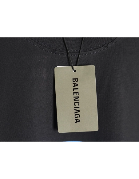 Balenciaga LOGO vertical cracked print shortsleeved Tshirt,cheap Balenciaga