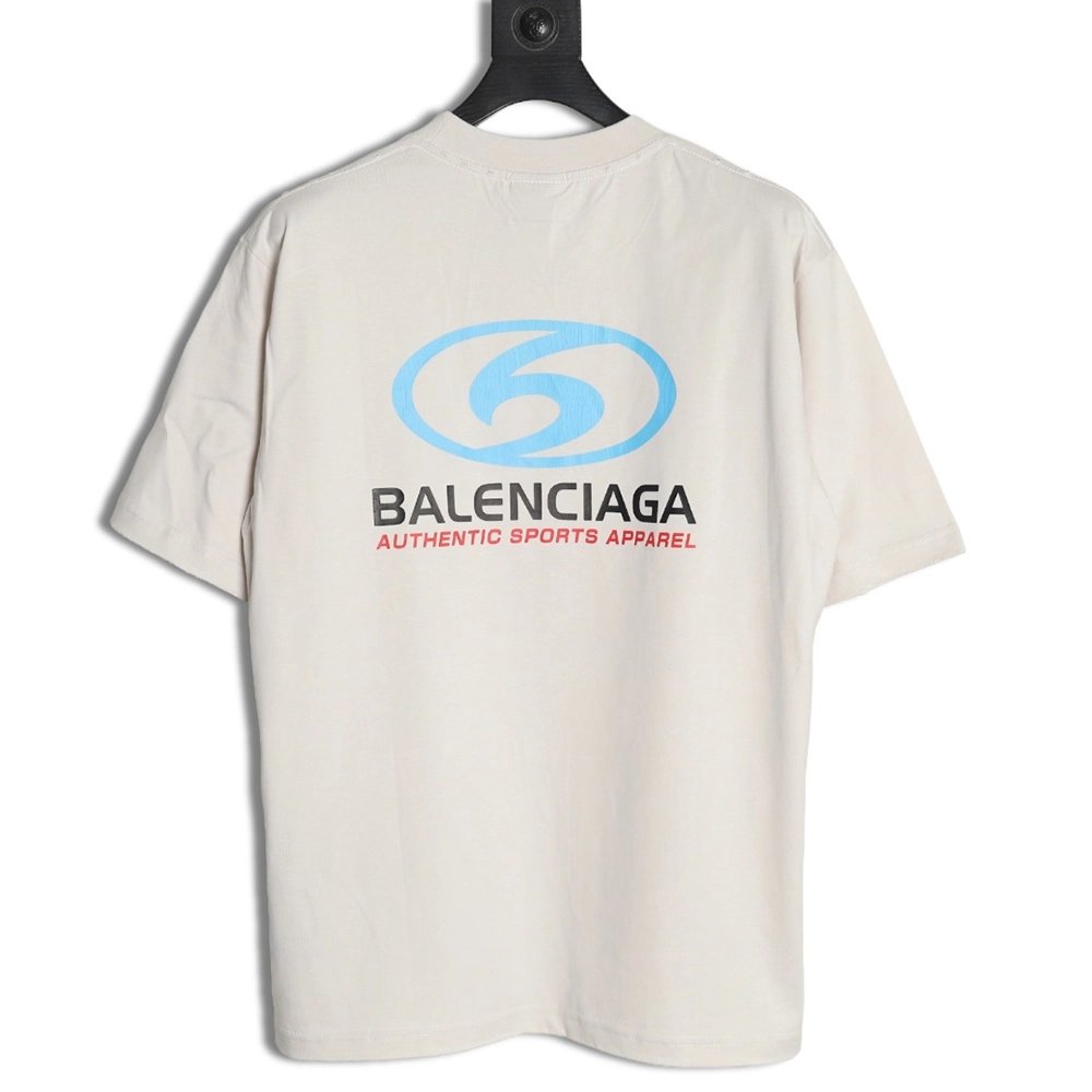 Balenciaga LOGO vertical cracked print shortsleeved Tshirt,cheap Balenciaga