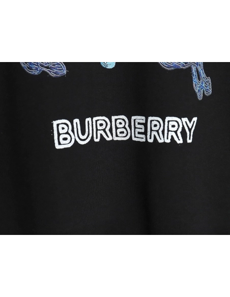 Burberry colorful knight horse logo print short sleeves,cheap Burberry