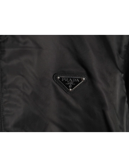 Prada wool paneled nylon hooded jacket,cheap Prada