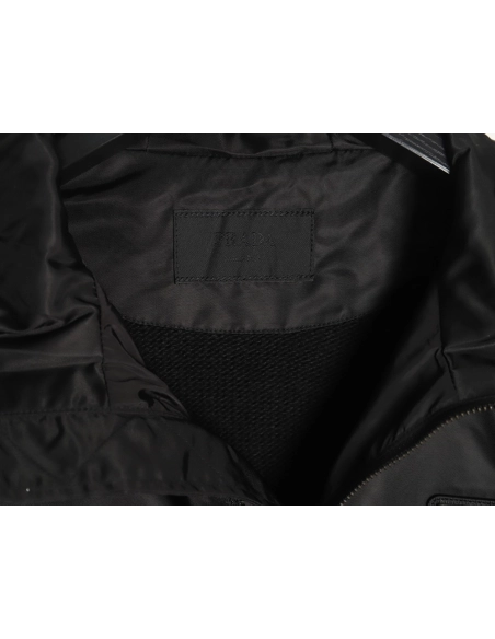 Prada wool paneled nylon hooded jacket,cheap Prada