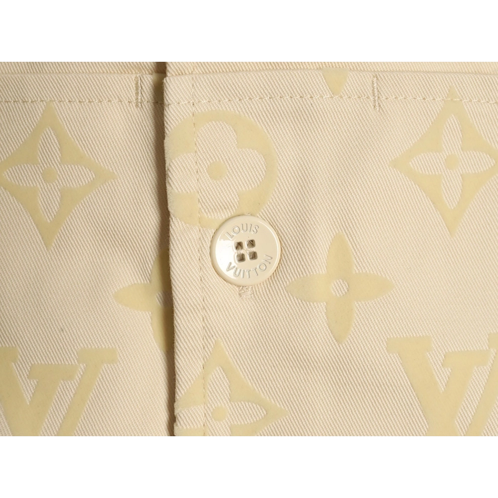 Louis Vuitton paneled black flocked shirt,cheap Louis Vuitton
