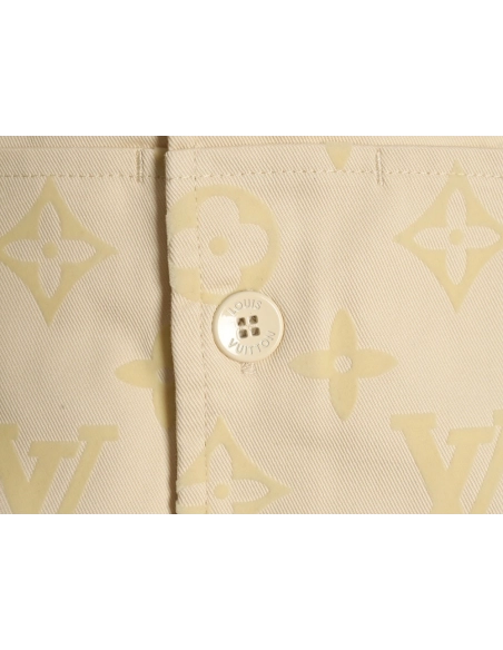 Louis Vuitton paneled black flocked shirt,cheap Louis Vuitton