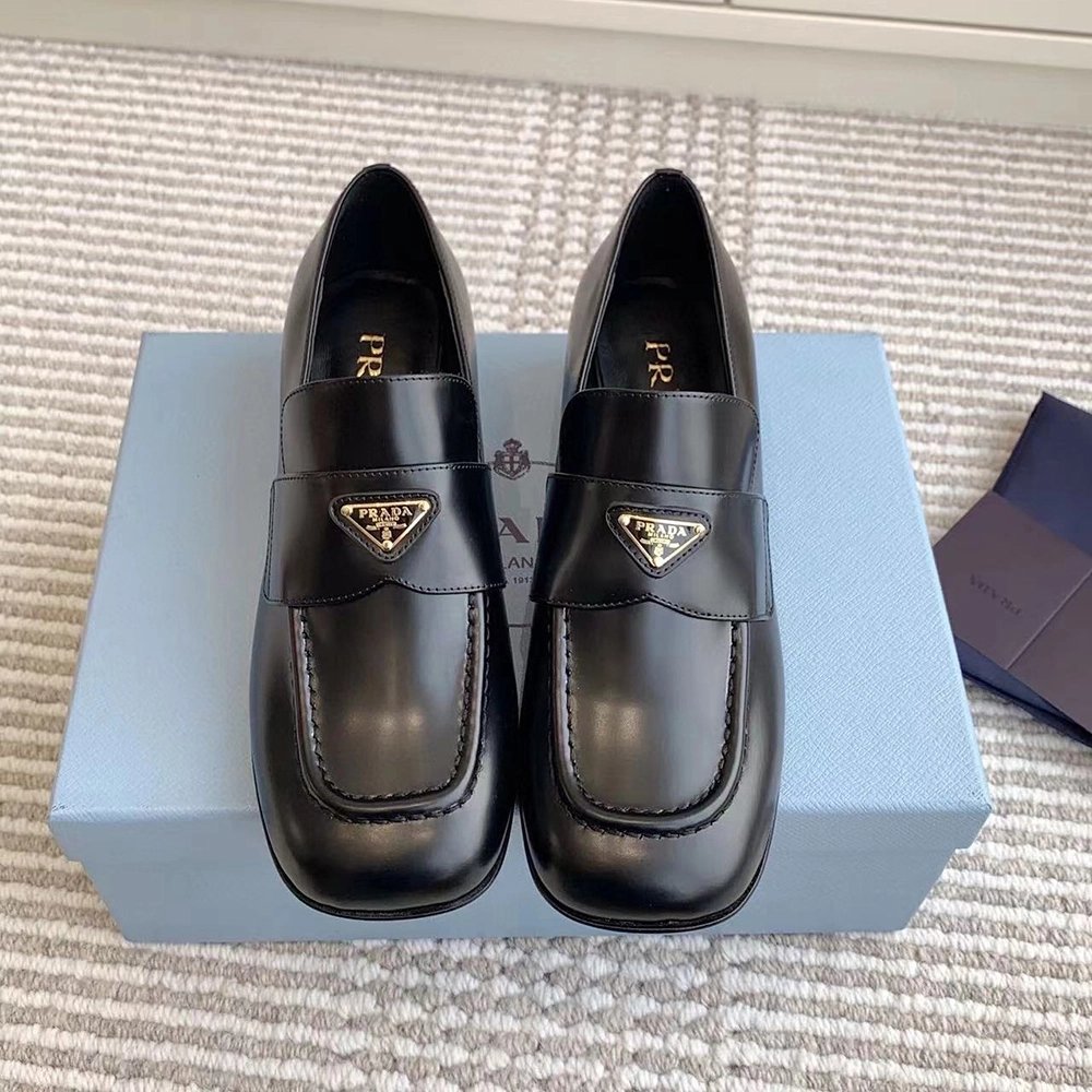 Parda Brushed leather loafers,cheap PRADA SNEAKER