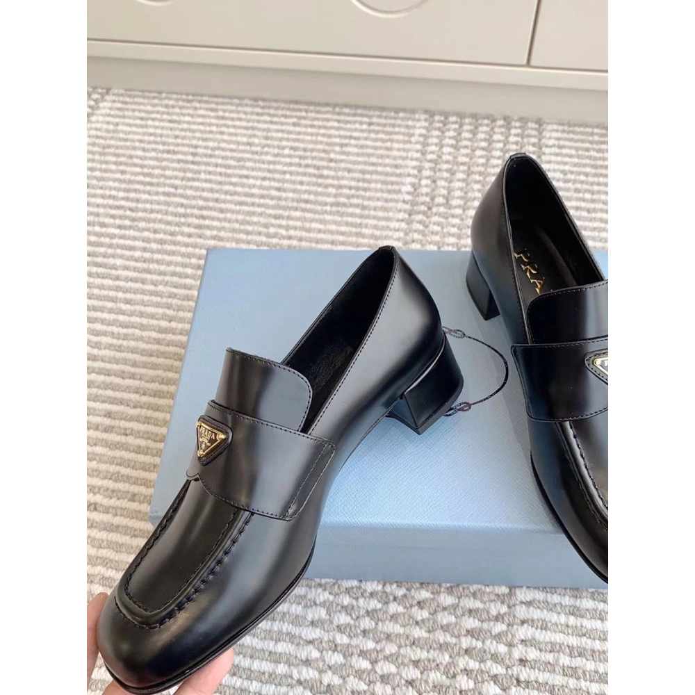 Parda Brushed leather loafers,cheap PRADA SNEAKER