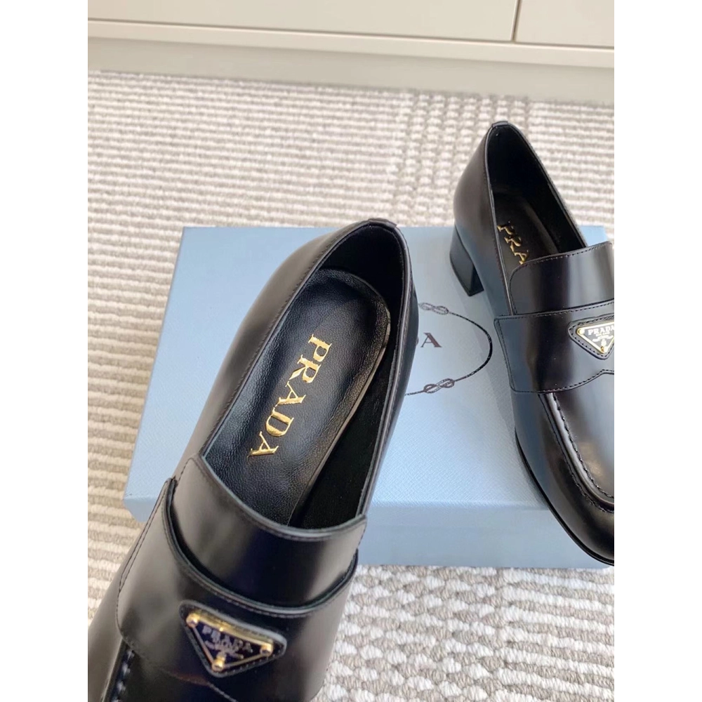 Parda Brushed leather loafers,cheap PRADA SNEAKER