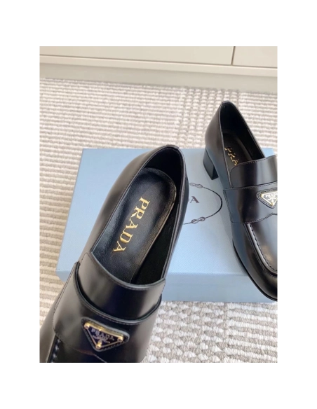 Parda Brushed leather loafers,cheap PRADA SNEAKER