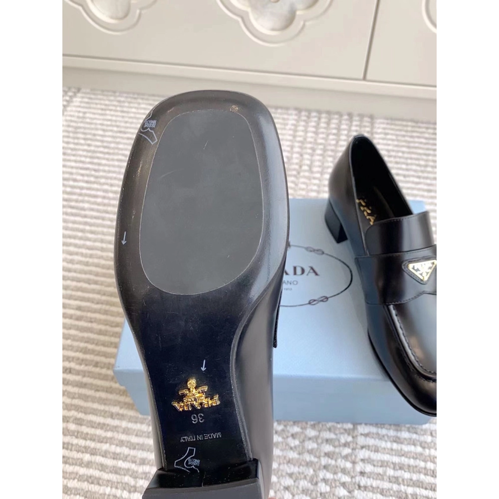 Parda Brushed leather loafers,cheap PRADA SNEAKER