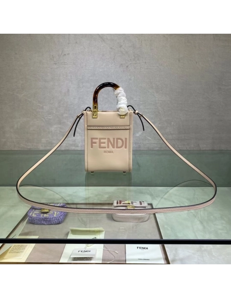 Fendi Mini Sunshine Tote Bags 8BS051 13X18X6.5cm,cheap Fendi Bags