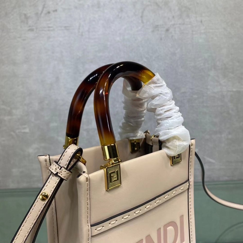 Fendi Mini Sunshine Tote Bags 8BS051 13X18X6.5cm,cheap Fendi Bags