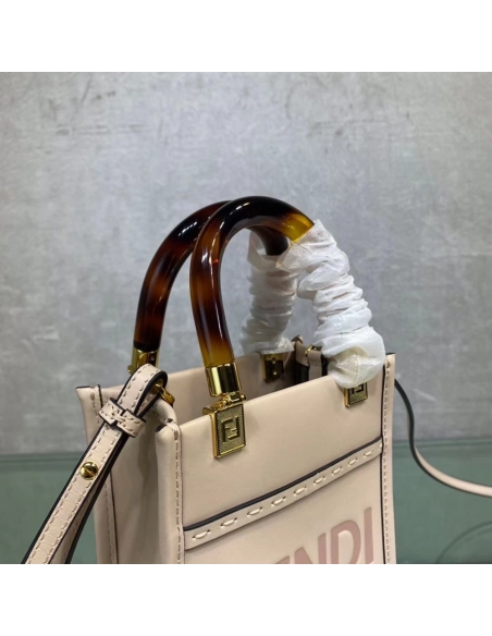 Fendi Mini Sunshine Tote Bags 8BS051 13X18X6.5cm,cheap Fendi Bags
