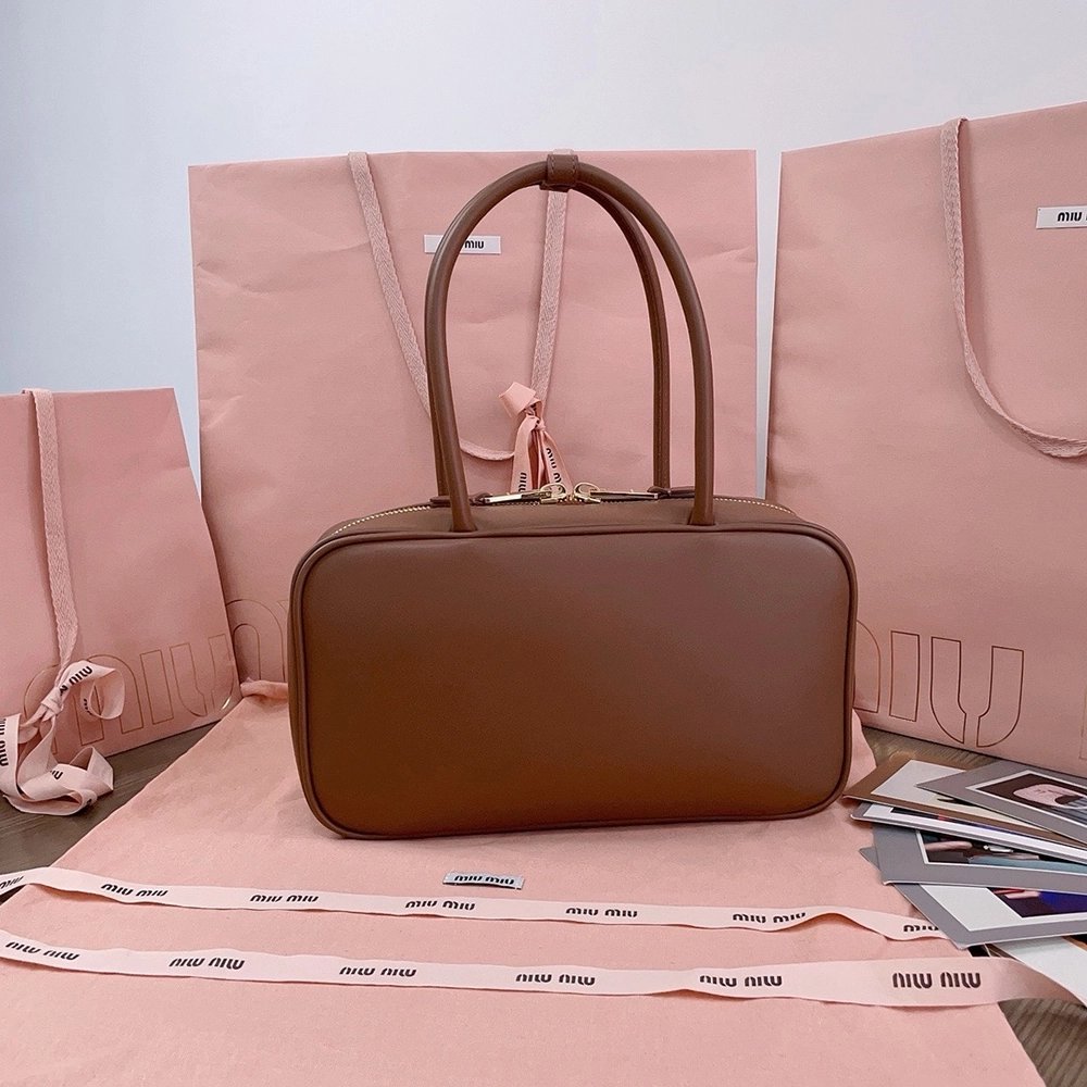 Miu Miu Beau leather tophandle bags 5BB172 17X30X8.5cm,cheap Miu Miu Bags