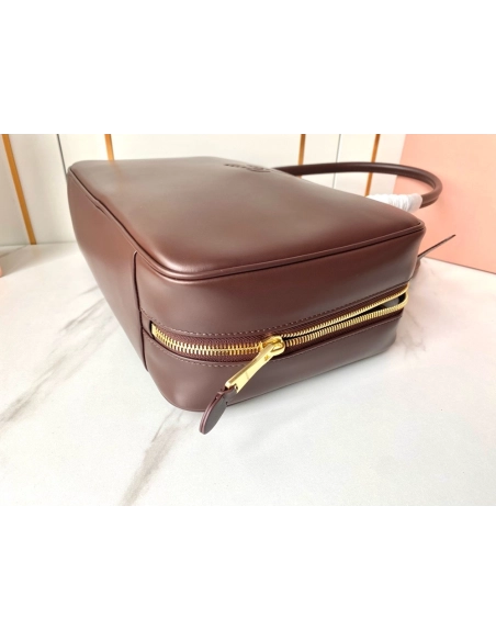 Miu Miu Leather Beau bags 5BB117 23X34X10cm,cheap Miu Miu Bags