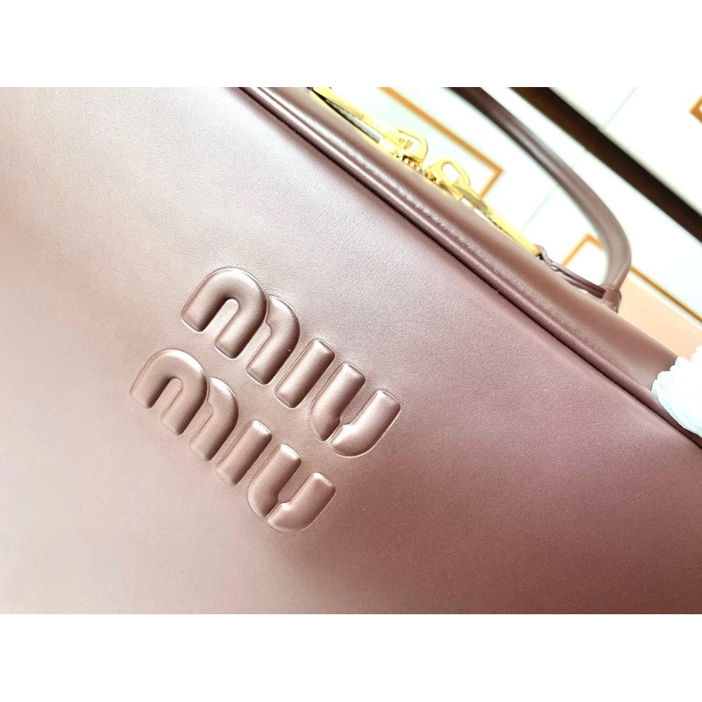Miu Miu Leather Beau bags 5BB117 23X34X10cm,cheap Miu Miu Bags