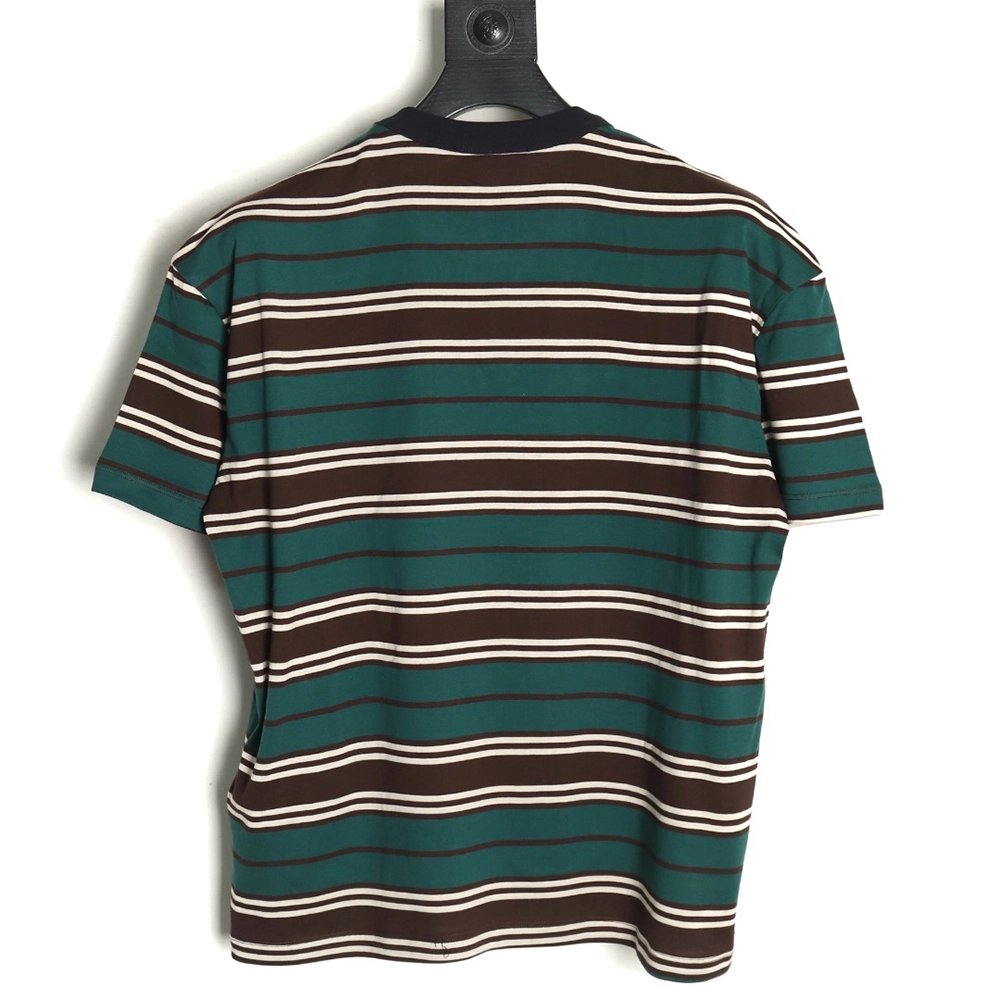 Prada Green Stripe Pocket Short Sleeve TShirt,cheap Prada