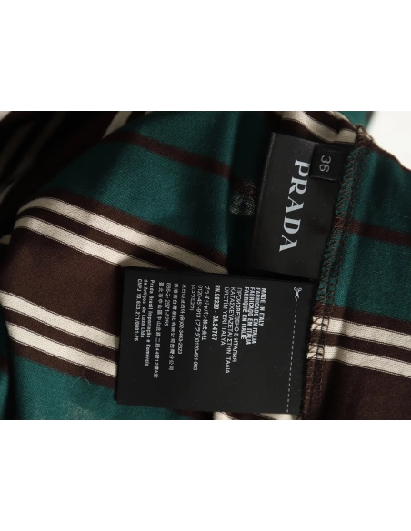 Prada Green Stripe Pocket Short Sleeve TShirt,cheap Prada