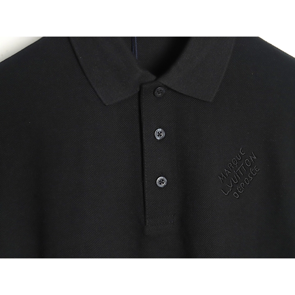 Louis Vuitton embroidered signature short-sleeved polo shirt TSK1,Louis Vuitton