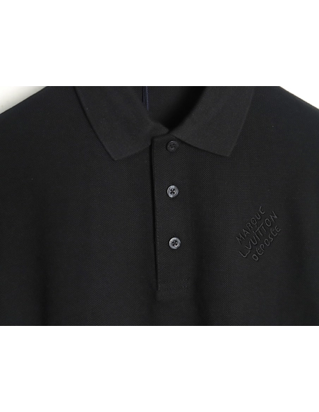 Louis Vuitton embroidered signature short-sleeved polo shirt TSK1,Louis Vuitton
