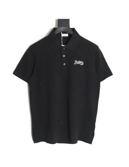 Burberry cursive embroidered signature short-sleeved polo shirt TSK1,Burberry