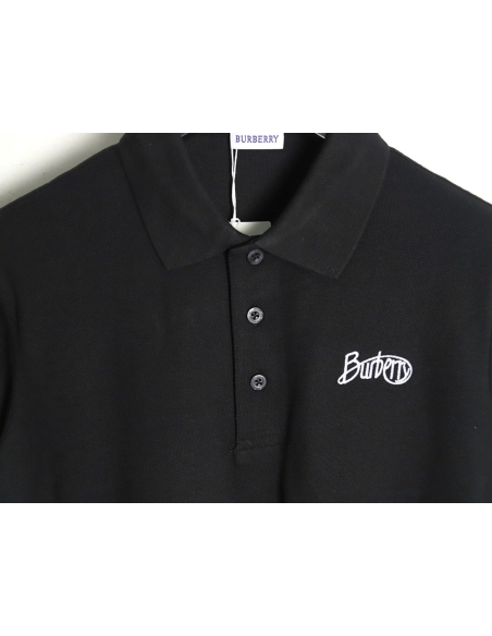 Burberry cursive embroidered signature short-sleeved polo shirt TSK1,Burberry