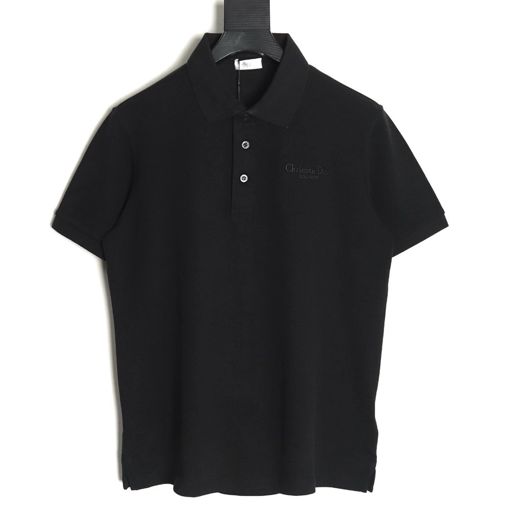 Dior embroidered lettering signature short sleeve polo shirt TSK1,Dior