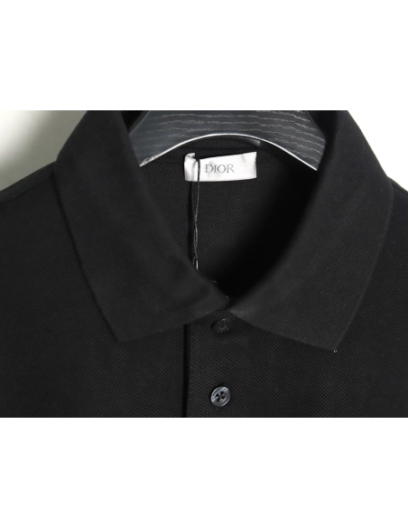 Dior embroidered lettering signature short sleeve polo shirt TSK1,Dior