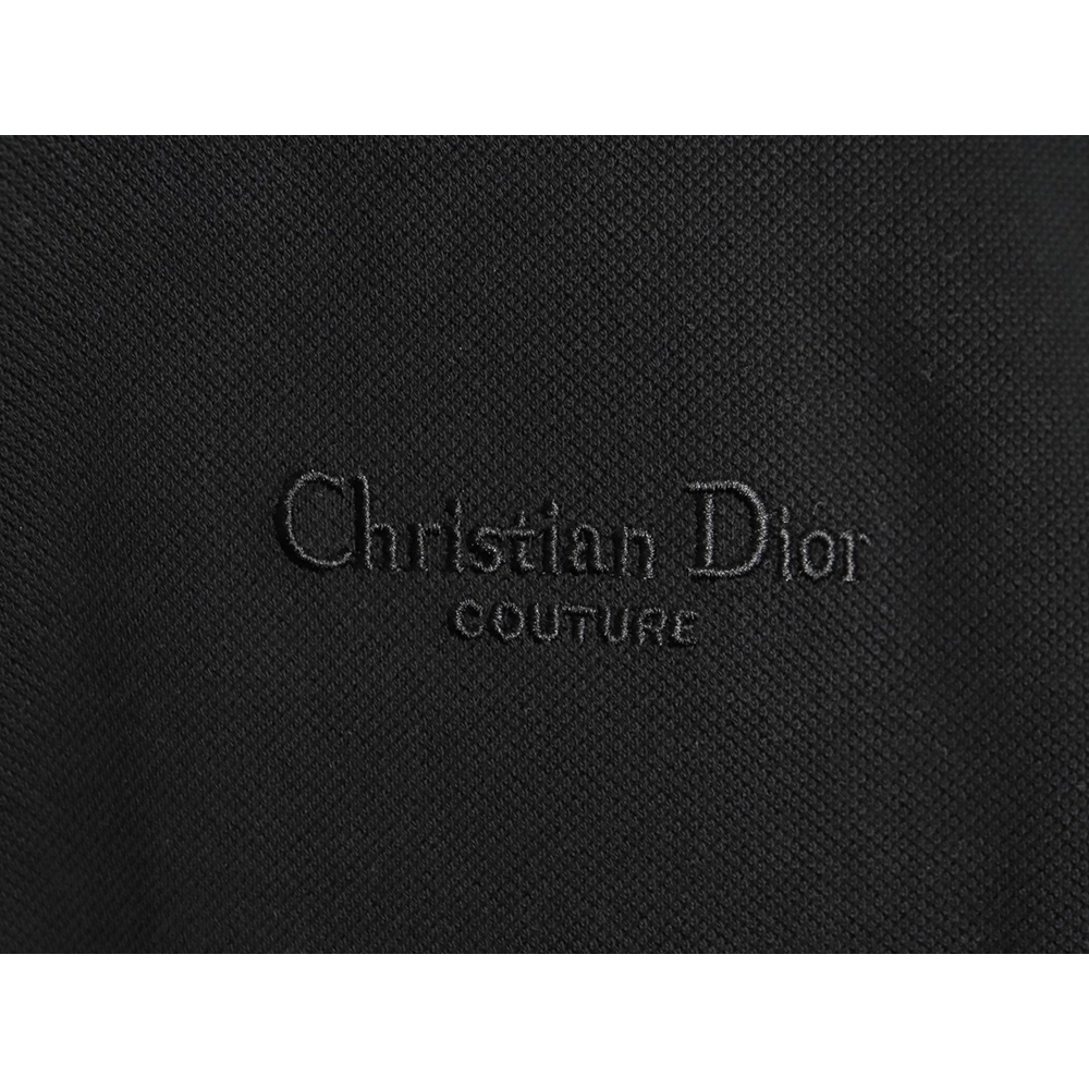 Dior embroidered lettering signature short sleeve polo shirt TSK1,Dior