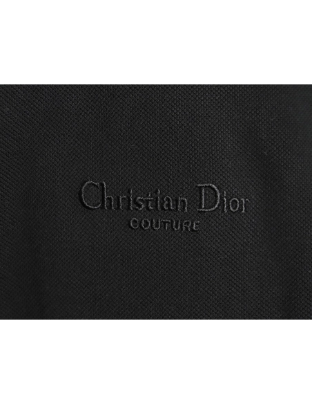 Dior embroidered lettering signature short sleeve polo shirt TSK1,Dior