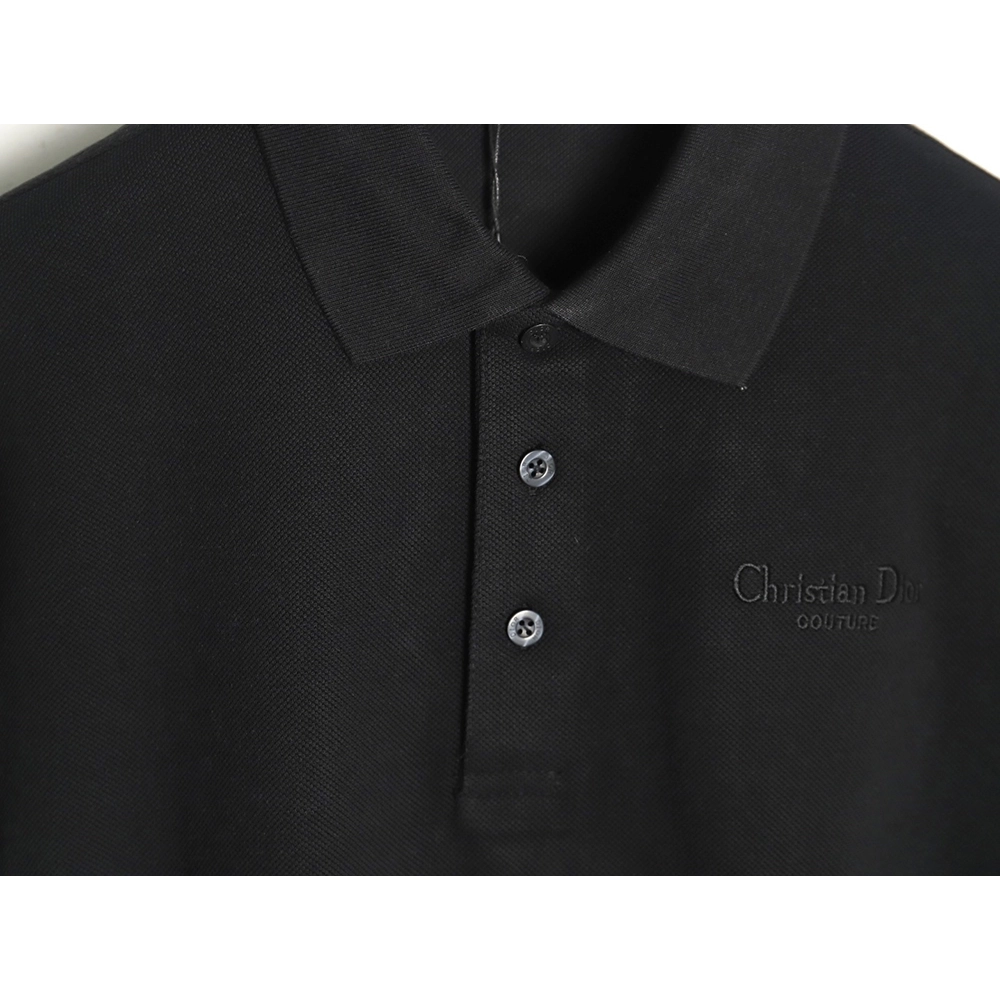 Dior embroidered lettering signature short sleeve polo shirt TSK1,Dior