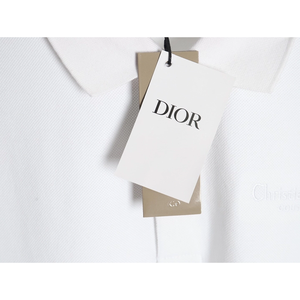 Dior embroidered lettering signature short sleeve polo shirt,Dior
