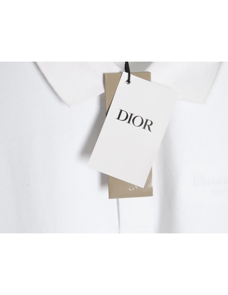 Dior embroidered lettering signature short sleeve polo shirt,Dior