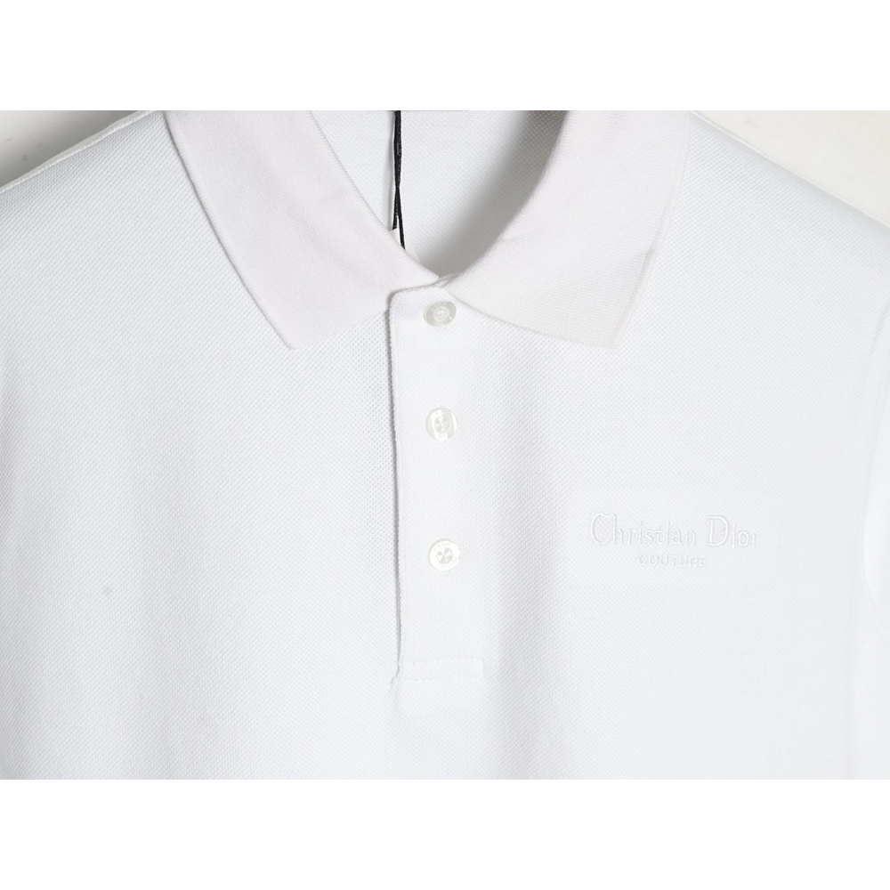 Dior embroidered lettering signature short sleeve polo shirt,Dior