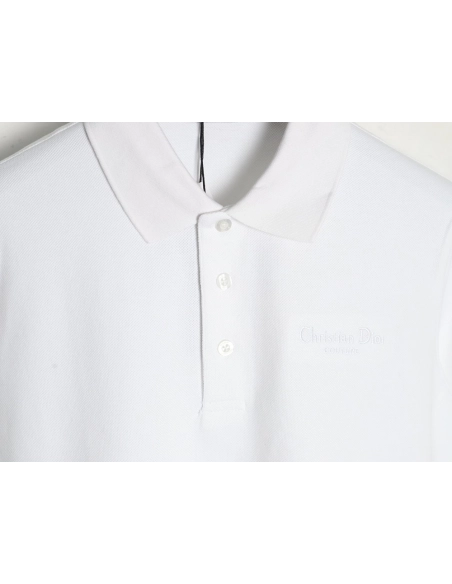 Dior embroidered lettering signature short sleeve polo shirt,Dior