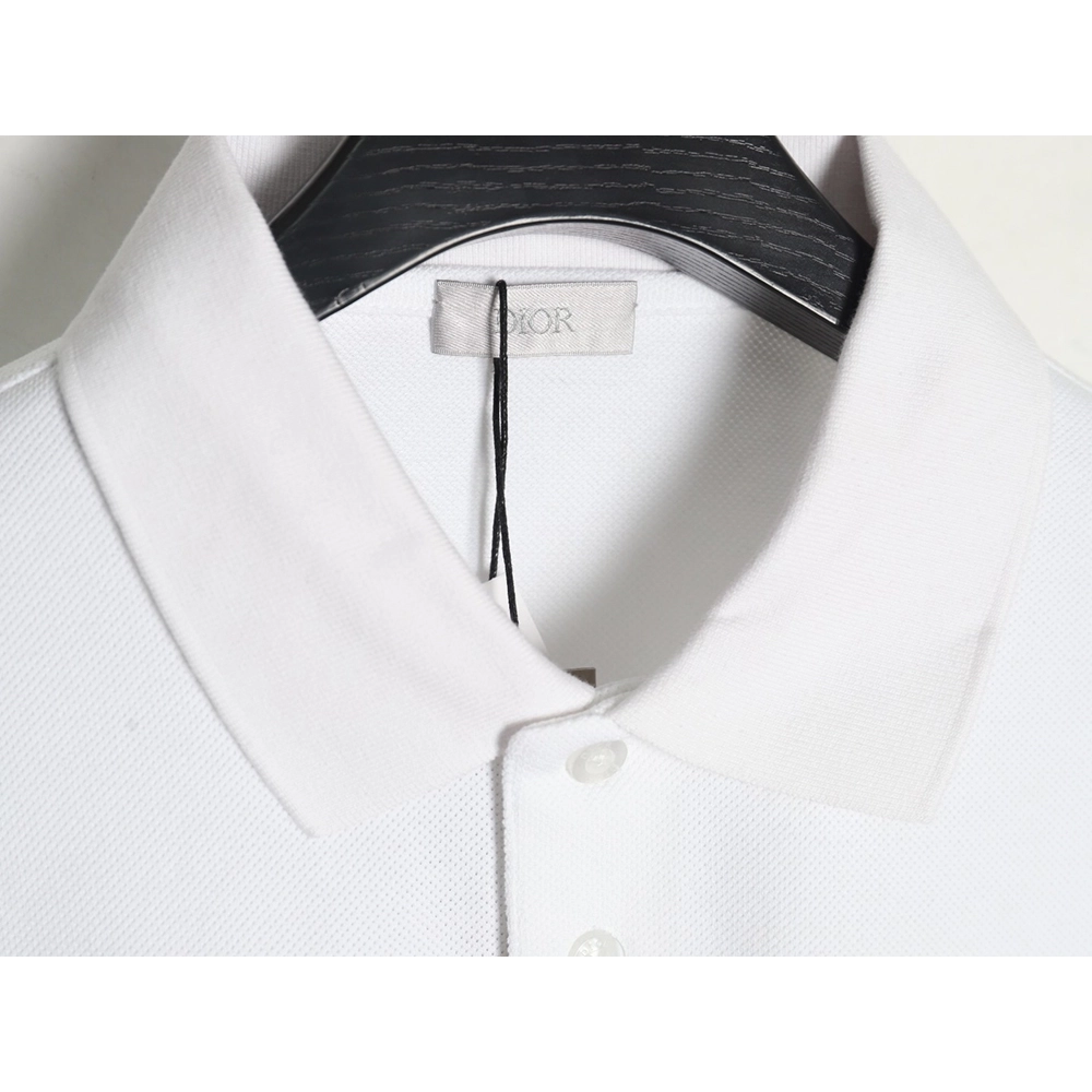 Dior embroidered lettering signature short sleeve polo shirt,Dior