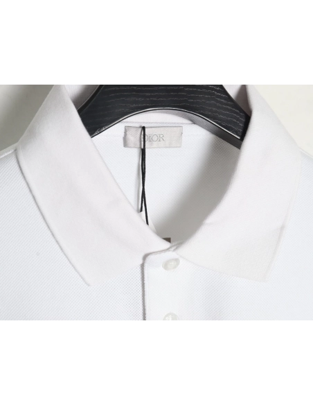 Dior embroidered lettering signature short sleeve polo shirt,Dior