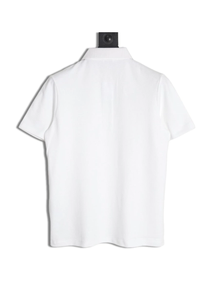 Burberry cursive embroidered signature short-sleeved polo shirt,Burberry