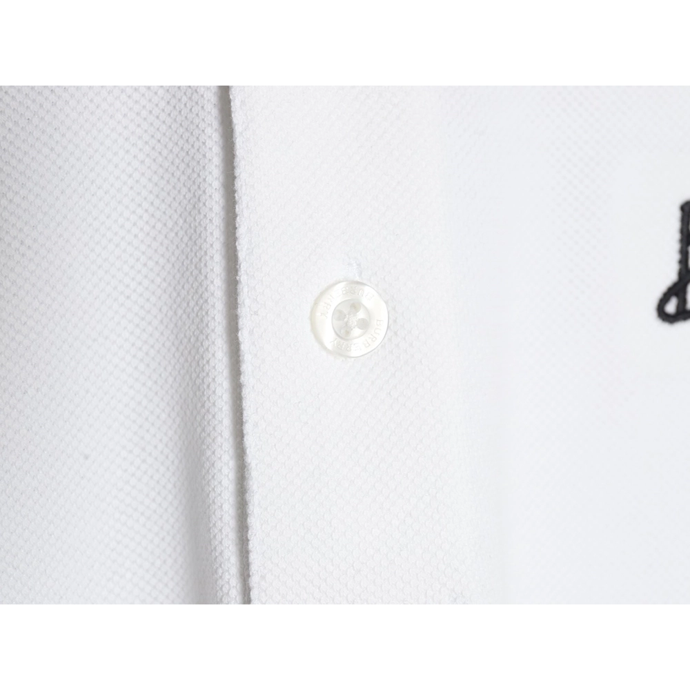 Burberry cursive embroidered signature short-sleeved polo shirt,Burberry