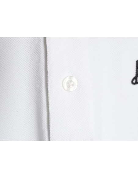 Burberry cursive embroidered signature short-sleeved polo shirt,Burberry
