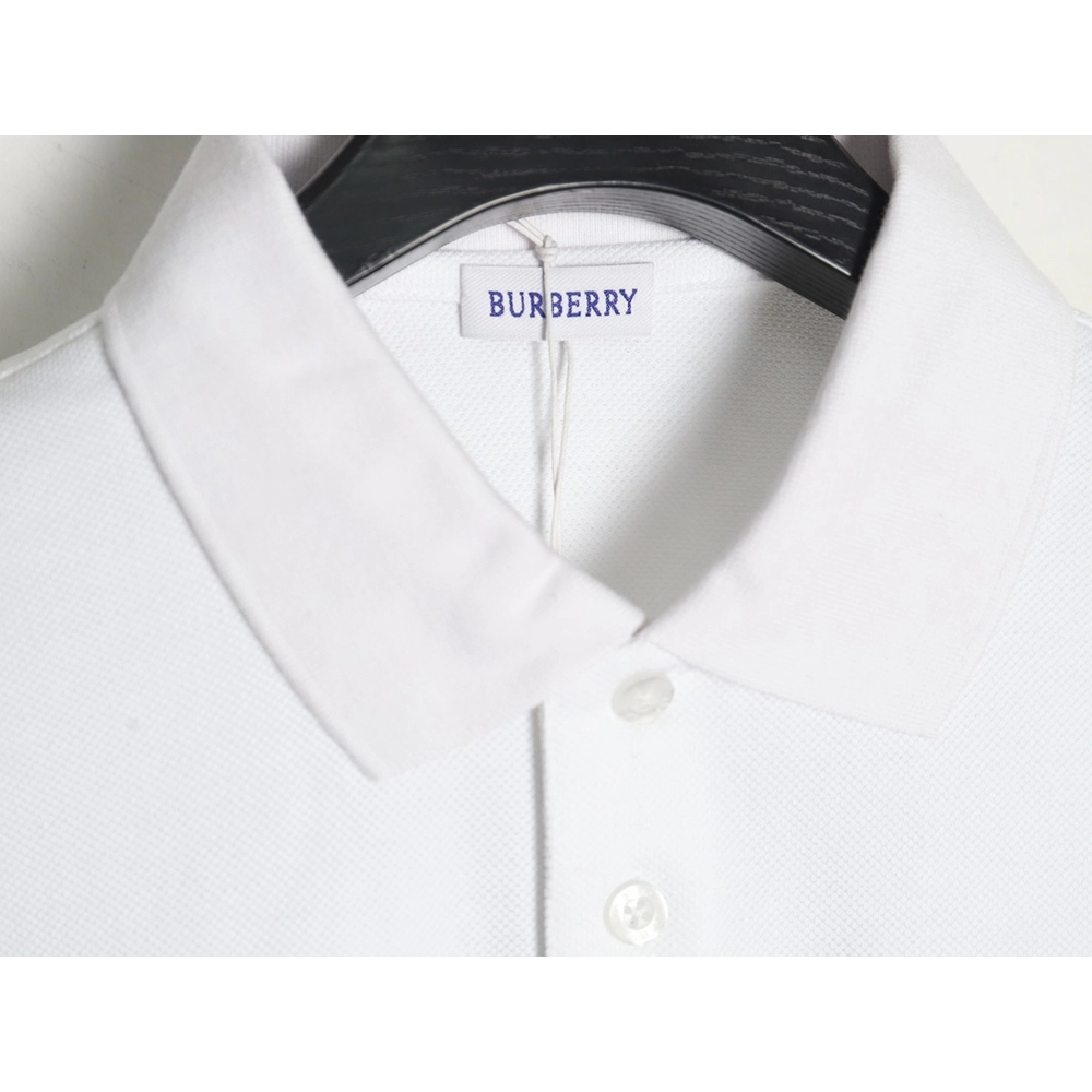 Burberry cursive embroidered signature short-sleeved polo shirt,Burberry