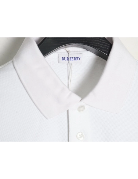 Burberry cursive embroidered signature short-sleeved polo shirt,Burberry