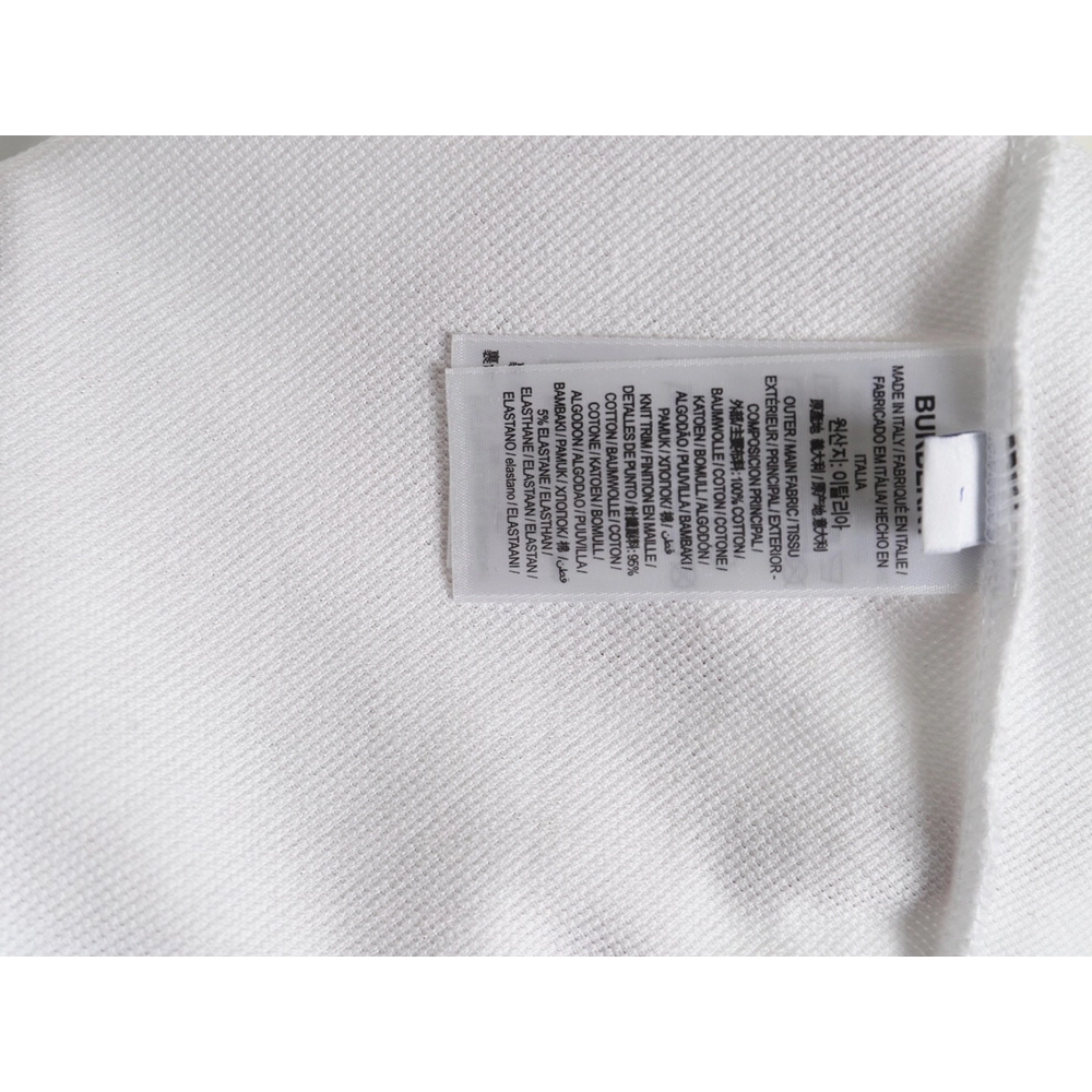 Burberry cursive embroidered signature short-sleeved polo shirt,Burberry