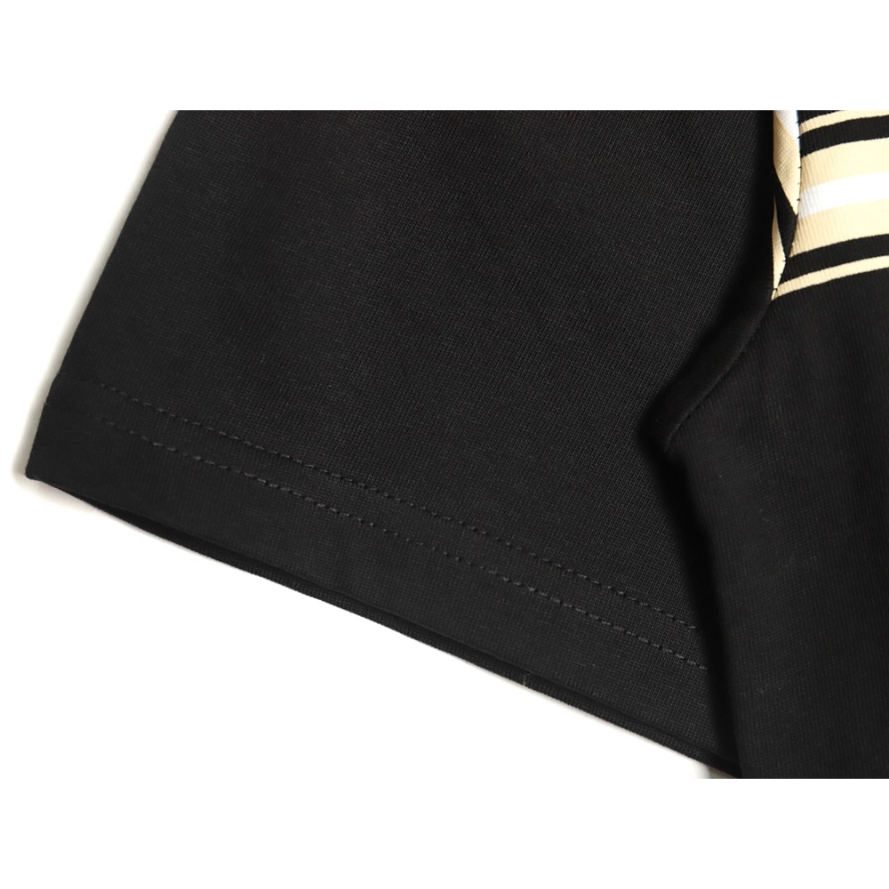 Burberry striped print embroidered horse short sleeves TSK1,Burberry