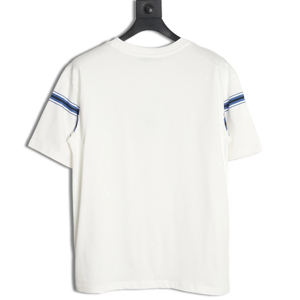 Burberry striped print embroidered horse short sleeves,Burberry