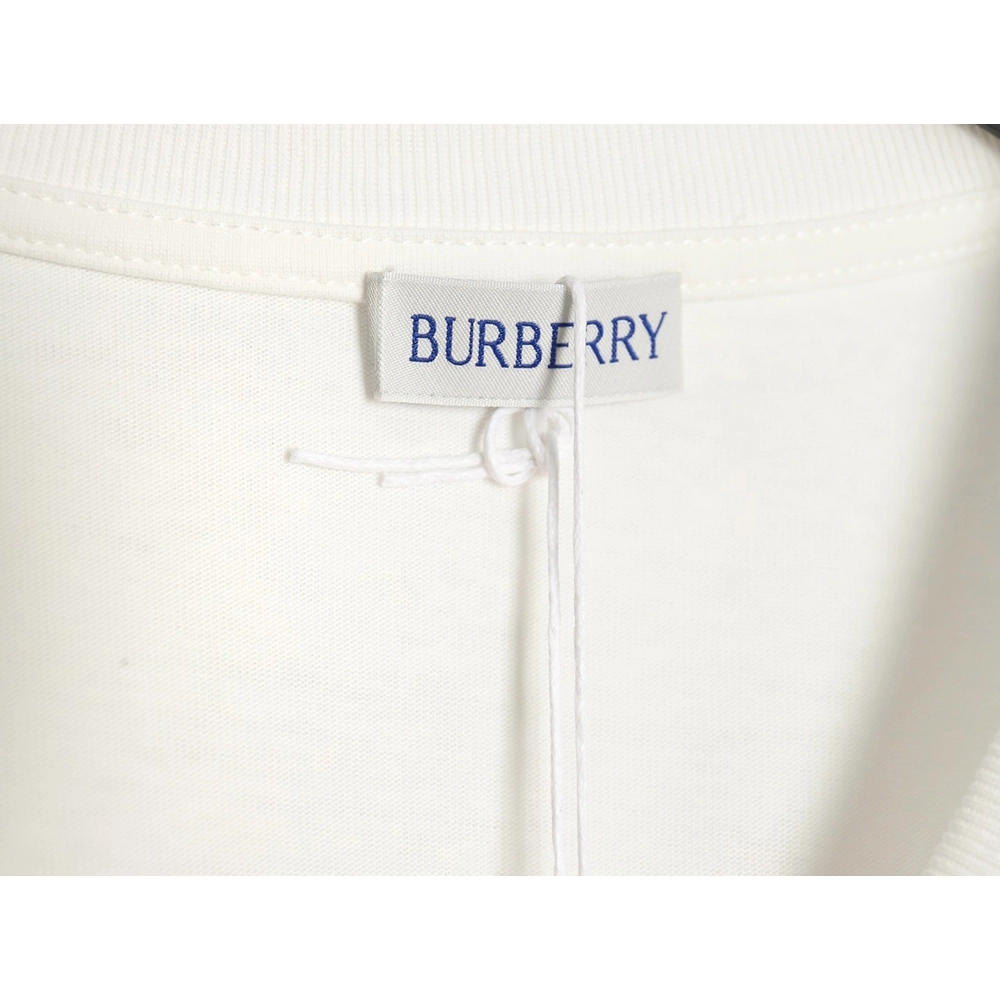 Burberry striped print embroidered horse short sleeves,Burberry