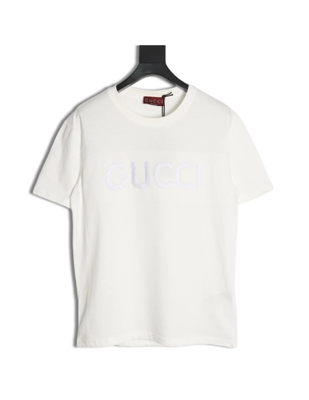 Gucci obscure embroidered letter short sleeves,Gucci