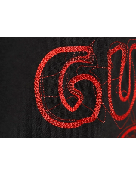 Gucci lines embroidery letters logo short sleeves TSK1,Gucci