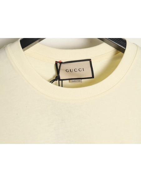 Gucci lines embroidery letters logo short sleeves,Gucci
